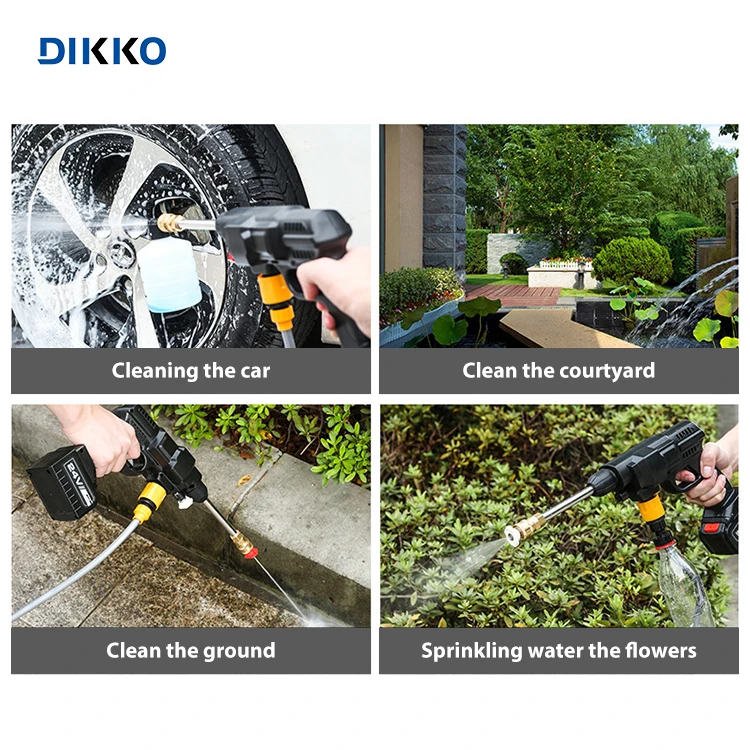 Портативная электрическая Беспроводная моечная машина высокого давления, 12 В, 24 В, портативный домашний беспроводной пистолет для мойки автомобилей с литиевым аккумулятором