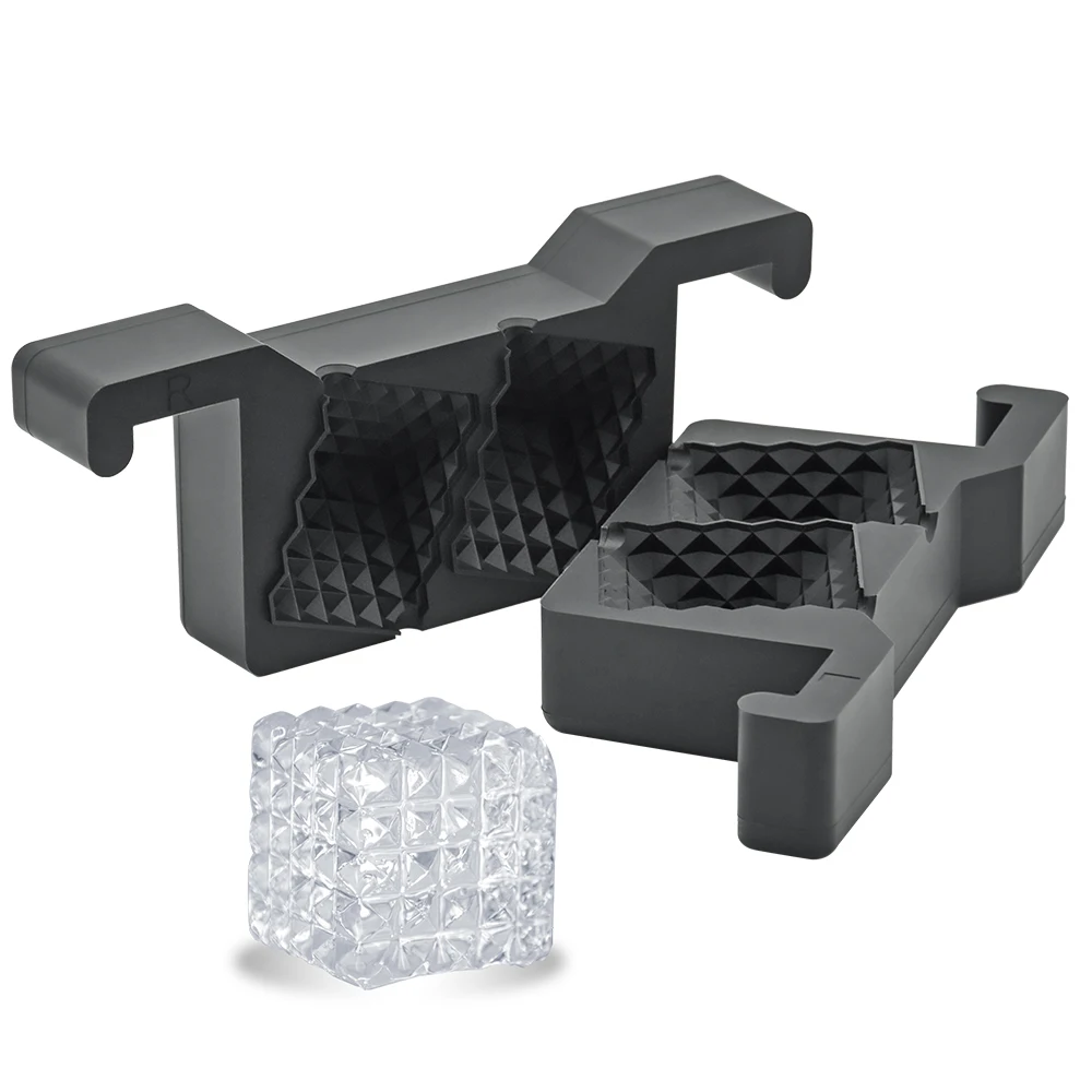 Crystal Clear Whiskey Ice Cube Maker Mold Big Sphere Ice Cube Tray Premium Prism Ice Cube Maker for Summer