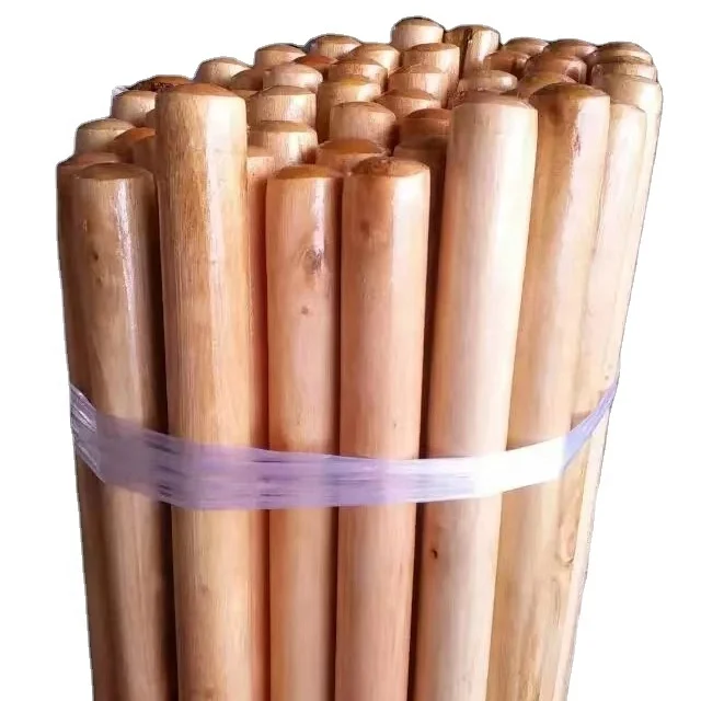 High quality cleaning tools varnished Rake wood handle and varnished broom stick varnished mop handle