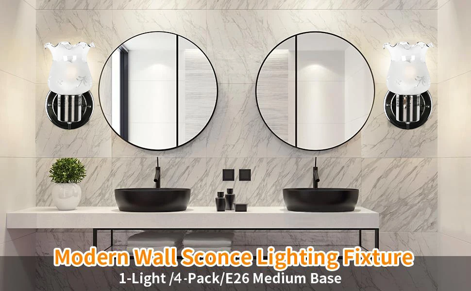 Кронштейн легкой промышленности бра для ванной комнаты настенный светильник со стеклянными настенное крепление Настенные светильники для дома