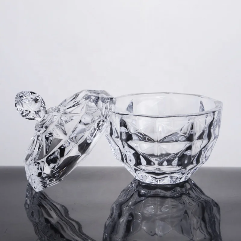 
11.5CM AQUAMARINE SERIES tea coffee sugar canisters storage jar glass bowl candy jar 