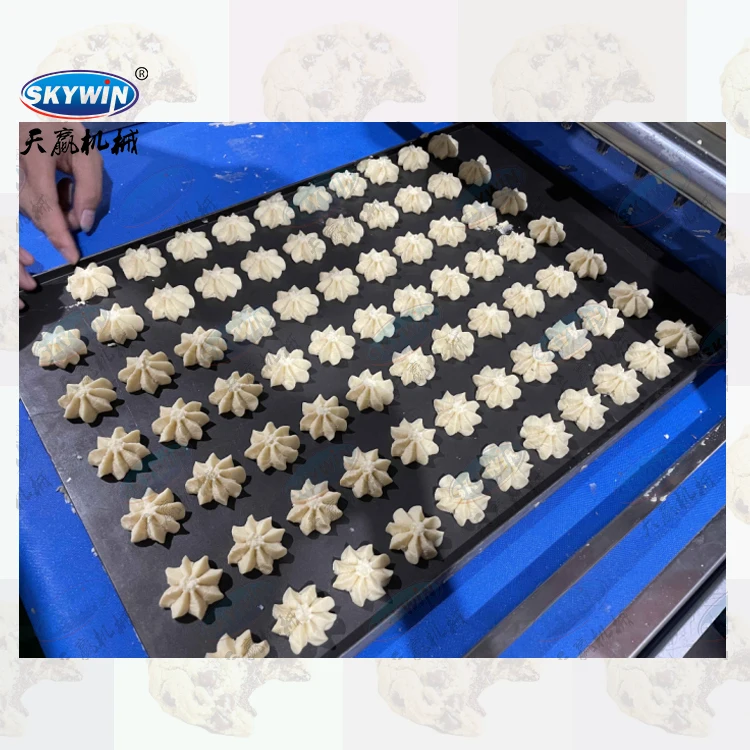Skywin Automatic Bread Cookis Making Machine From one to Three Colors Tray type Biscuit Making Machine