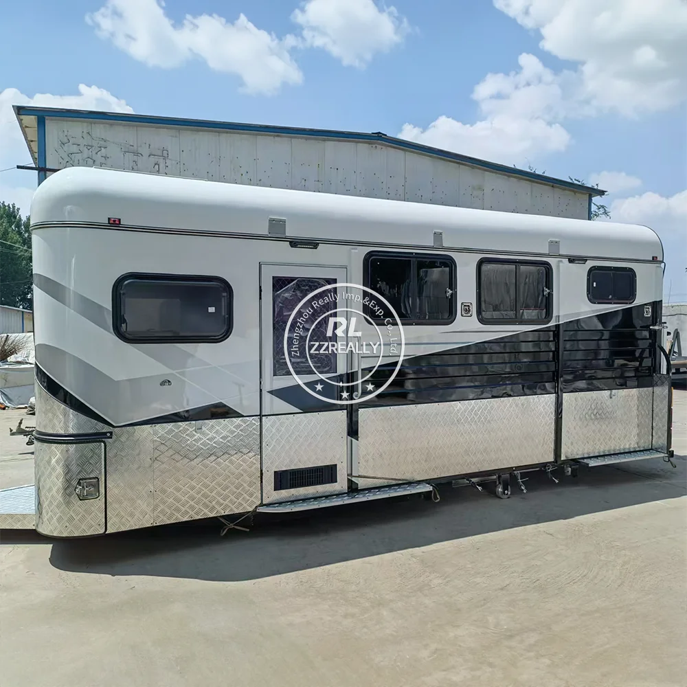 2024 High Quality 2 Horse 3 Horse Float Made In China Australia Standard Luxury Horse Float Trailer