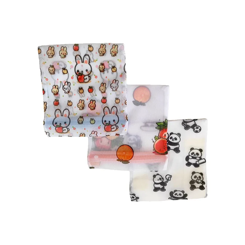 Custom Pattern Fine Mesh Laundry Bag with Panda Design Plastic Material for Travel Use Features Custom Logo