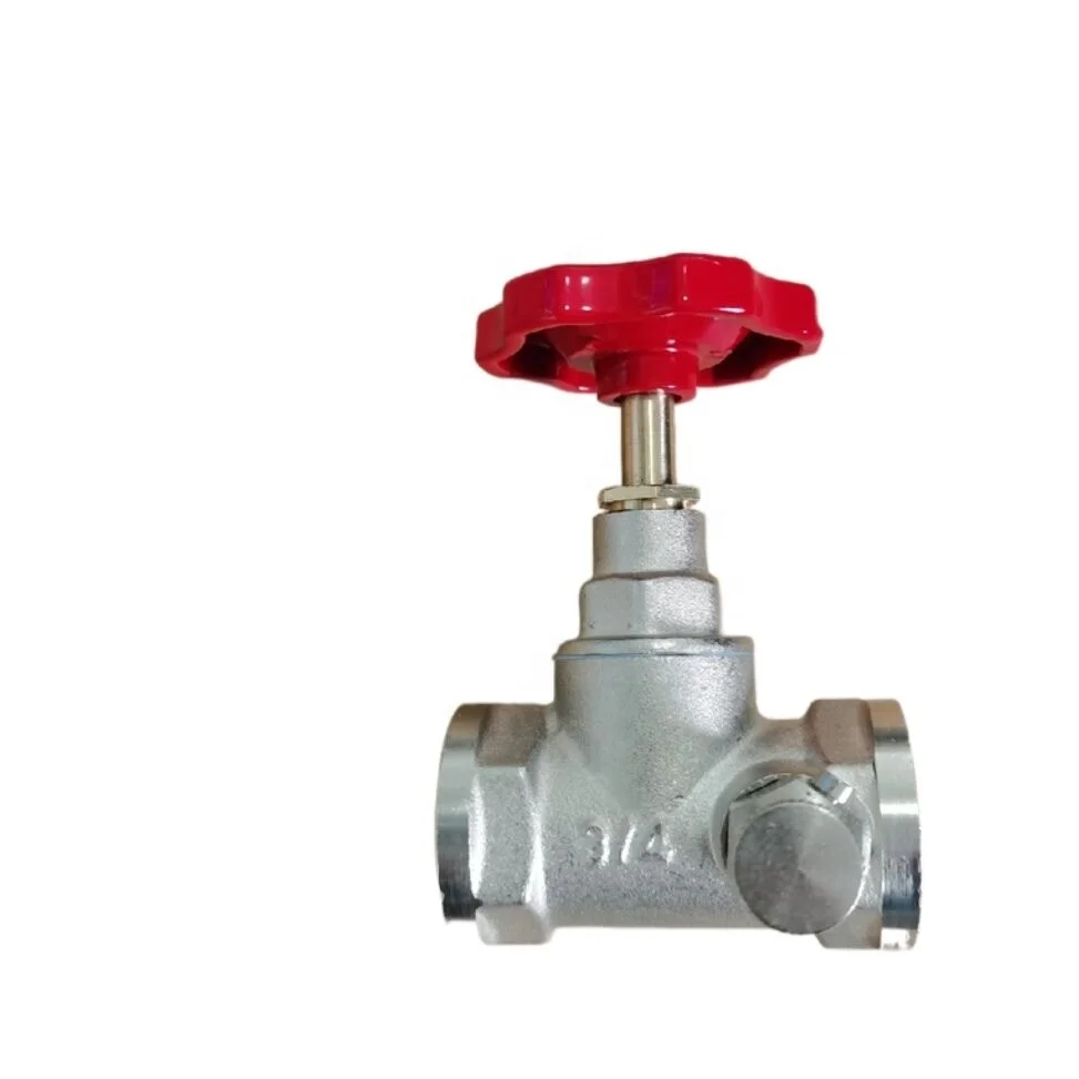 3/4 inch nickel plated brass stop valve brass globe valve with drain