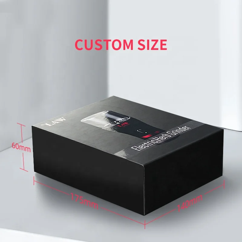 Customized Luxury Black Spot UV Heaven and Earth Cover Packaging Electrical Products Packaging Gift Rigid Box