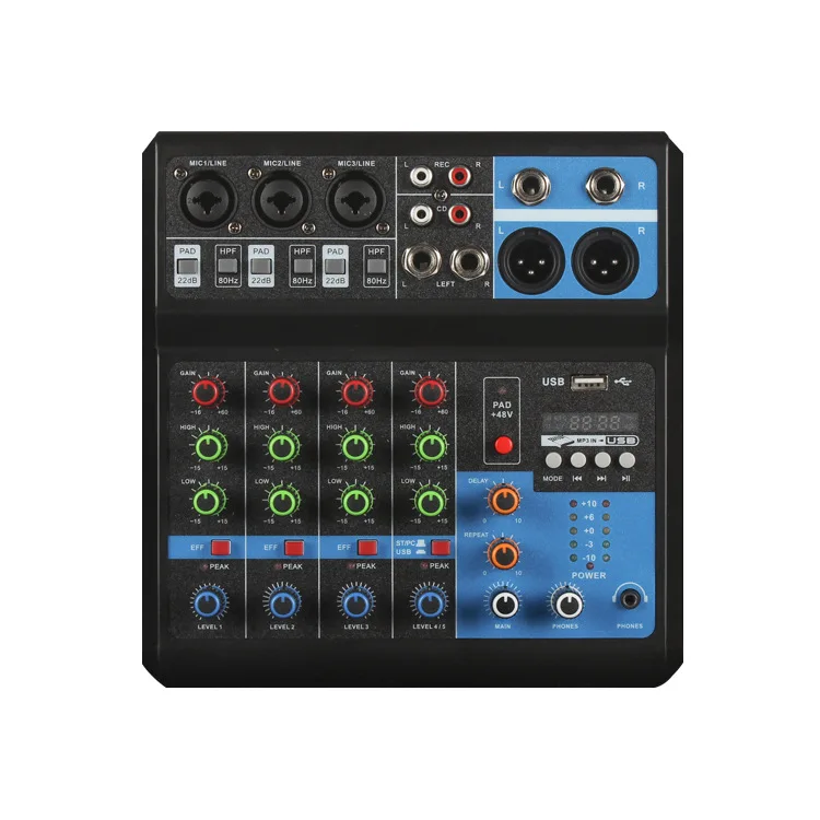 Dj Controller Powered Professional Digital Usb Small Sound Consoles Audio Mixer 5 Channel