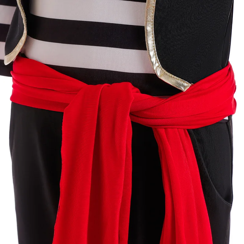 Children Pirate Costume Suit Toddlers Boys Halloween Carnival Cosplay Dress UP Outfits Hat+Eyepatch