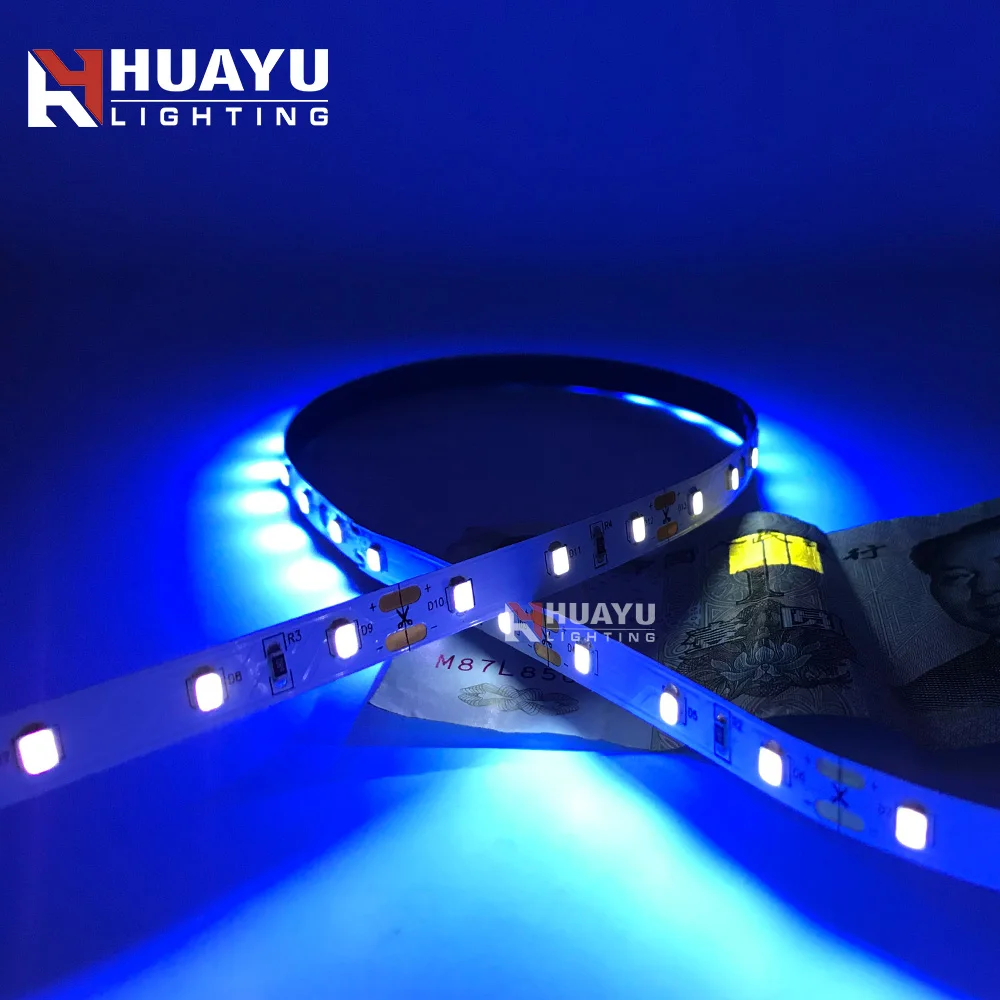 
UV Black light LED Strip UV LED 365 nm 600SMD 2835 5050 5630 LED light strip waterproof IP66 