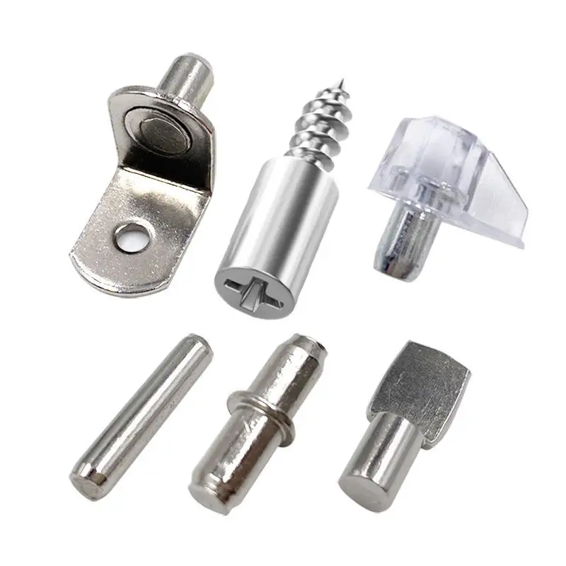 Cabinet Shelves Laminate Support Self Tapping Pin Nail Screw Pegs with Anti Slip Cover for Furniture Bookcase Cabinet Closet