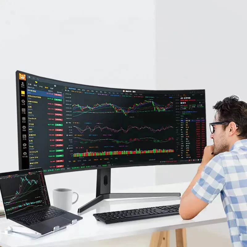 High Value 2560*1440 Pc Lcd Gaming Display Computer 2800r Curved Screen 1ms 49 32 Inch 165hz Qhd Gaming Monitor For Desktop