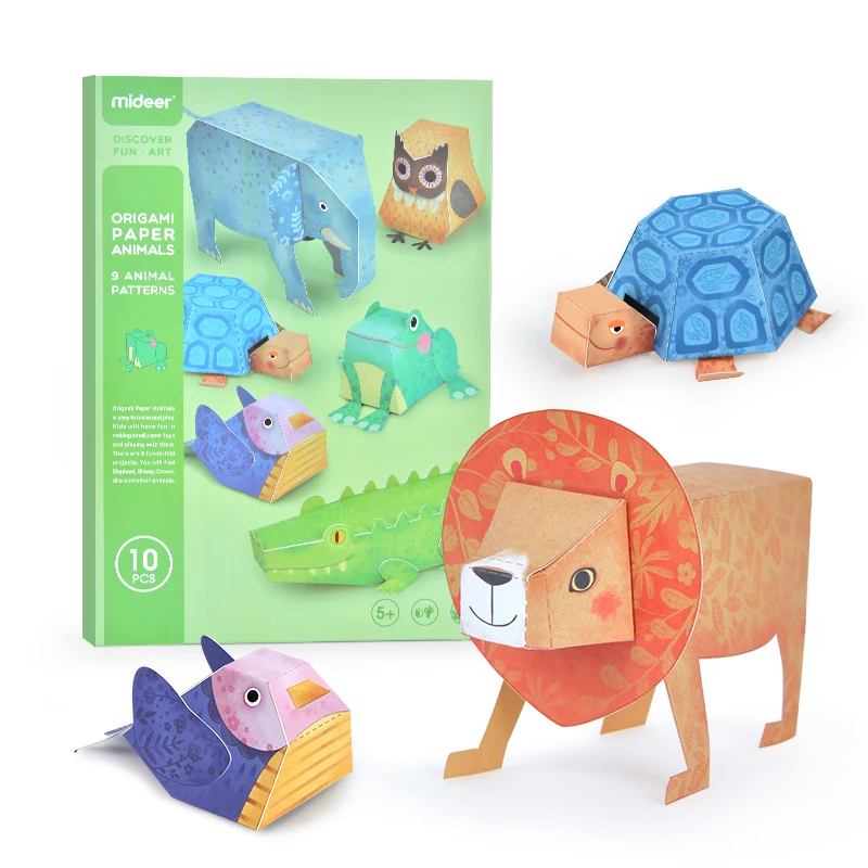 MD4082 Mideer children origami 3D stereo animal kindergarten primary school handmade DIY paper-cut toys