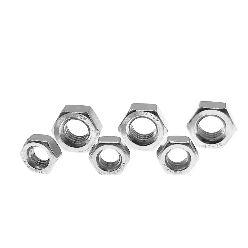 Nut Custom Stainless Steel M8 M10 M12 M6 Prices Hardware Hex Nuts For Industrial Construction Fasteners