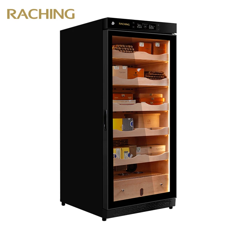 Raching  Factory Direct Offer more than 1000 cigars  Climate controlled Precise electronic cigar humidor cabinet