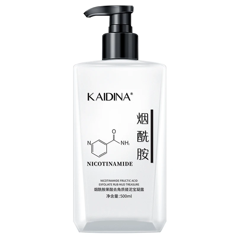 Private Label 500ml Exfoliating gel Nicotinamide Fruit Acid Body Exfoliator Shower Gel