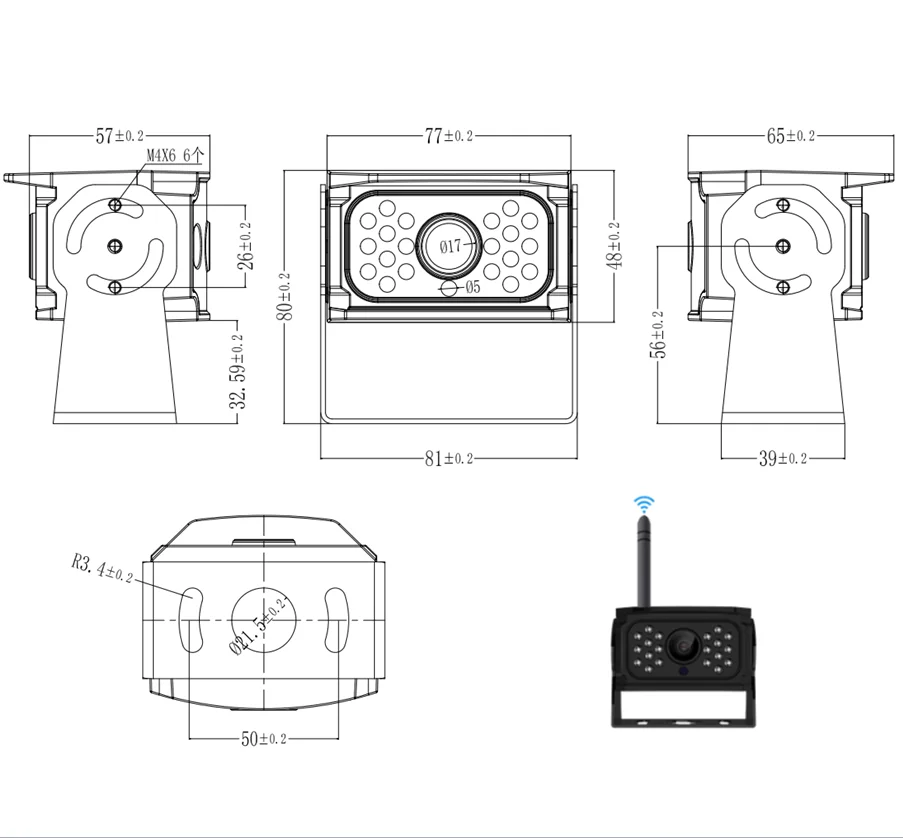 2.4G Wireless Security Monitoring System with 7 Inch Waterproof LCD Monitor Night View Wireless Camera Split Screen Function