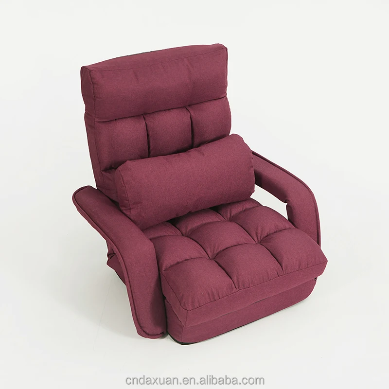 Soft Fabric Lazy Sofa Chair with Adjustable Backrest and Padded Cushioned Recliner Lazy Recliner Lounger Floor Chair