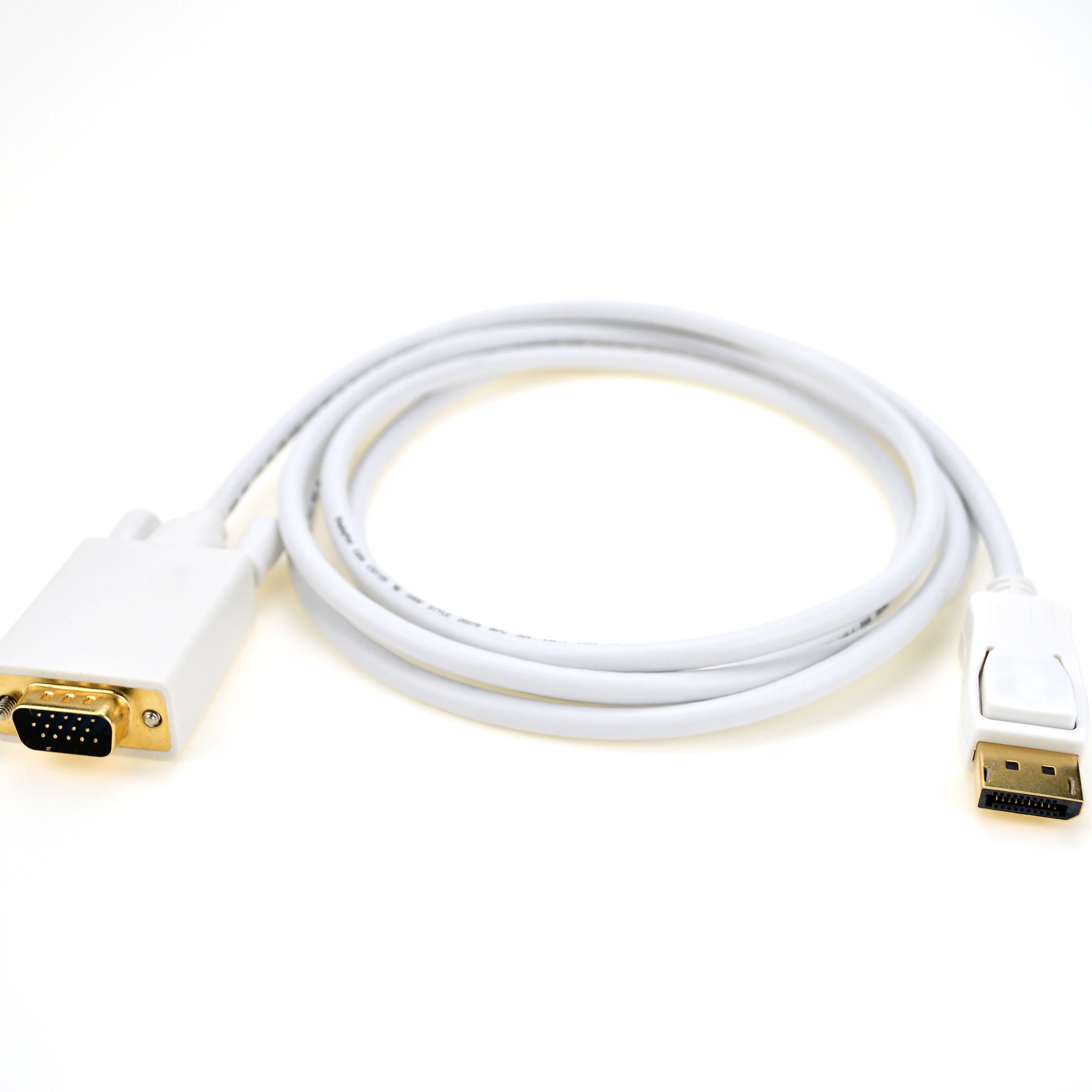 DisplayPort to VGA Adapters Male to Male White Gold Plated usb adapter charger usb connector accessories