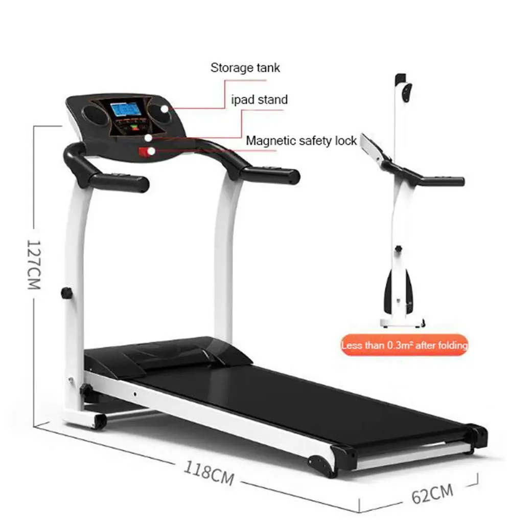 new electric treadmill fitness 2.0 hp  motorized dc motor for treadmill home body building treadmill fitness
