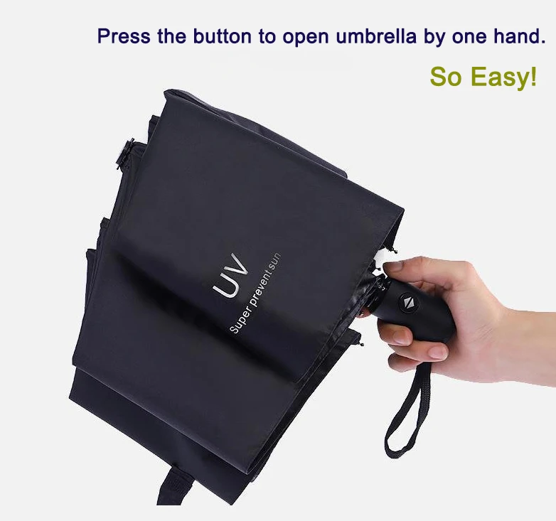 Wholesale Custom Automatic Opening And Closing Folding Reverse Promotions Parasol Umbrella With Logo Windproof For The Rain