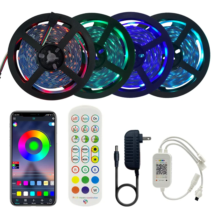 Hot Sale Background Lighting Smart Car Fita LED RGB Beds Strip Light Decoration Kit Lights