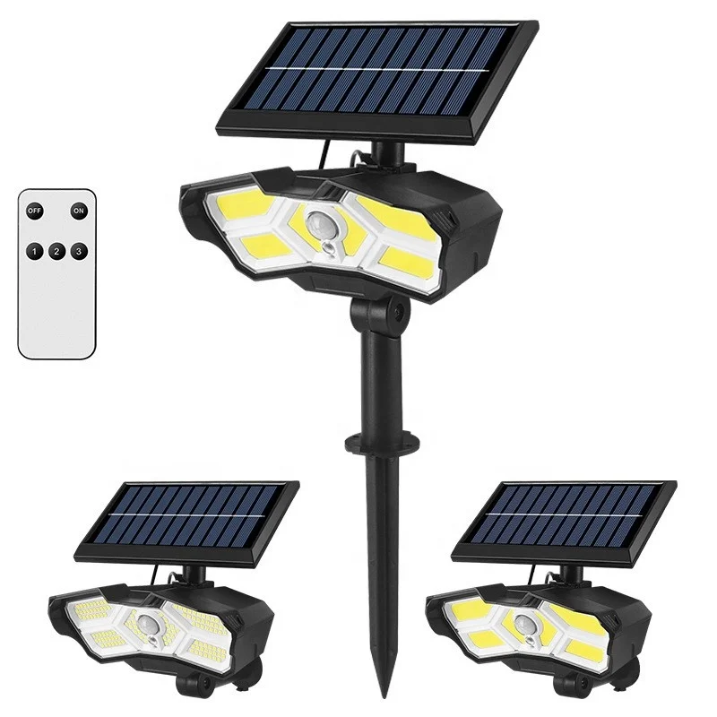 2022 New Arrival Two Installation Ways Outdoor IP65 Waterproof Split Solar Garden Landscape Spot Light With Motion Sensor