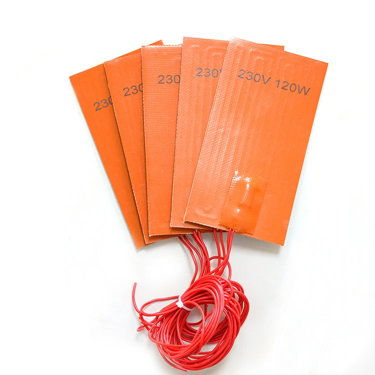 Промышленный Электрический гибкий нагревательный элемент для 3d принтера 200c 100 Вт, силиконовая нагревательная пластина 12 В