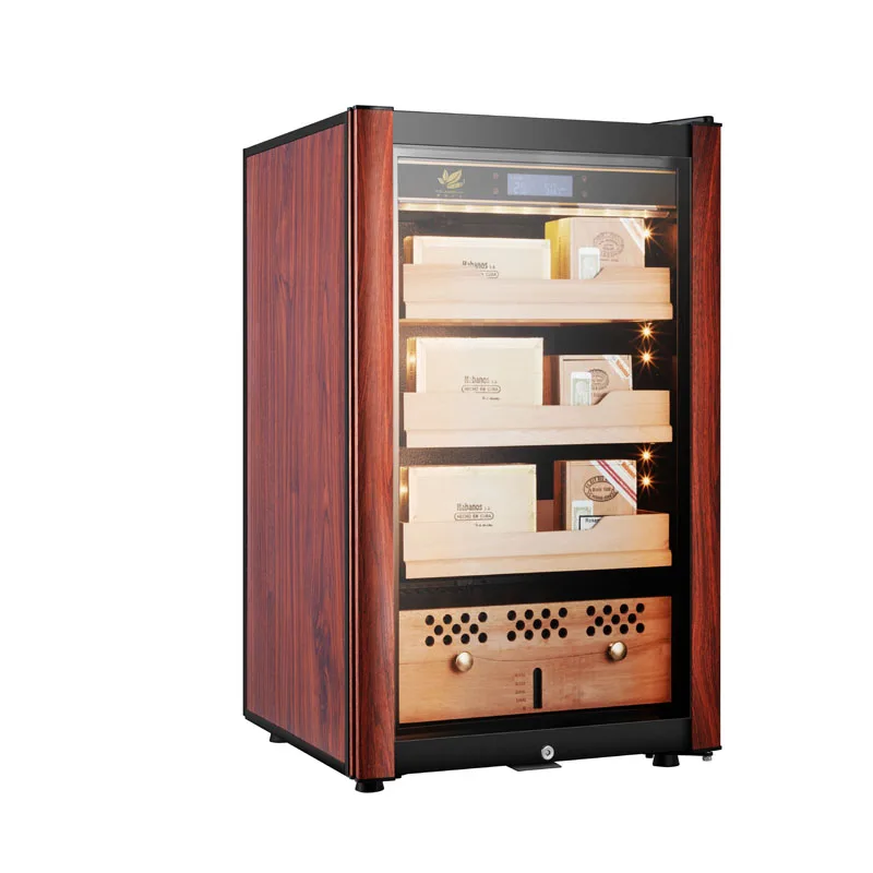 Электронная Витрина-хьюмидор, шкаф-холодильник для сигар, стильный шкаф для хранения табачных изделий, погреб, кедр