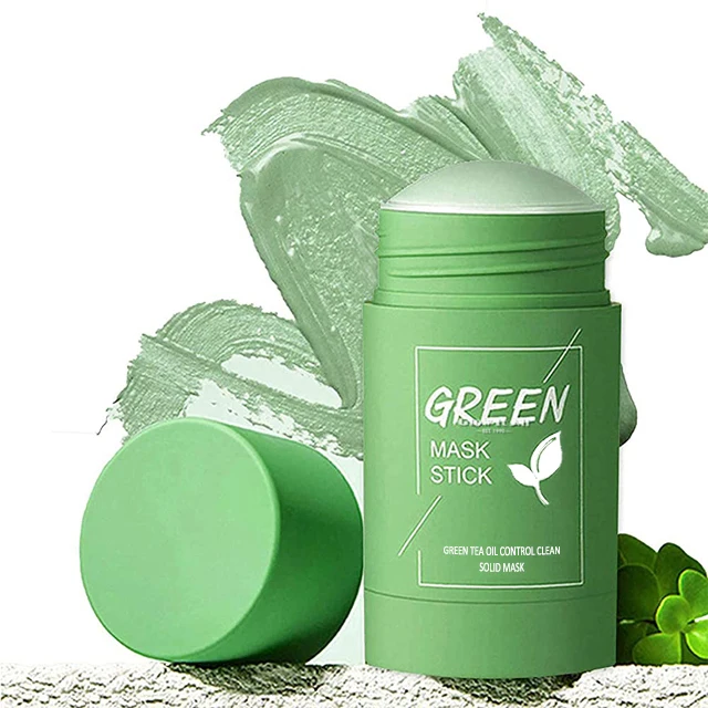 Product Manufacturer Green mask stick Deep Cleansing Blackhead Remover Acne Green Tea face Stick Solid Mask