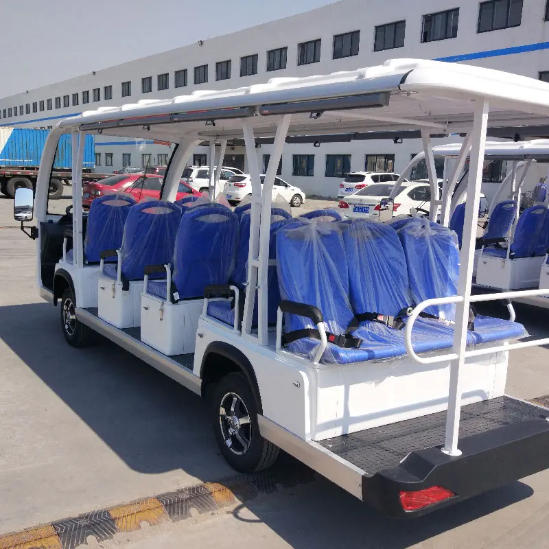  11 мест электрические пассажирские транспортные средства маршрутный автобус низкая скорость экскурсионный электромобиль для продажи