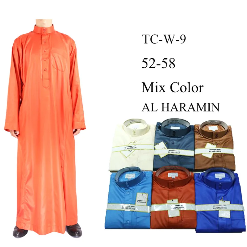 Shiny velvet made haramain brand Muslim thobes for African