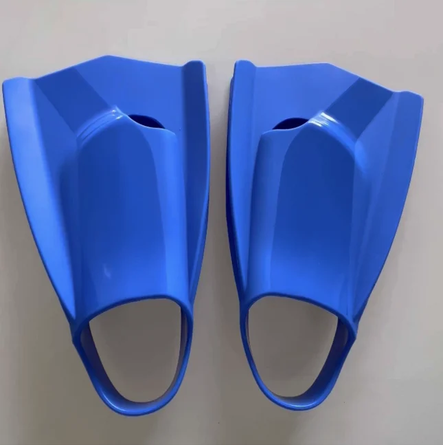 Pool Training Swim Fins Floating Swimming Fin Snorkeling Flippers Silicone Short Blade Fins with Fixed Heel Strap