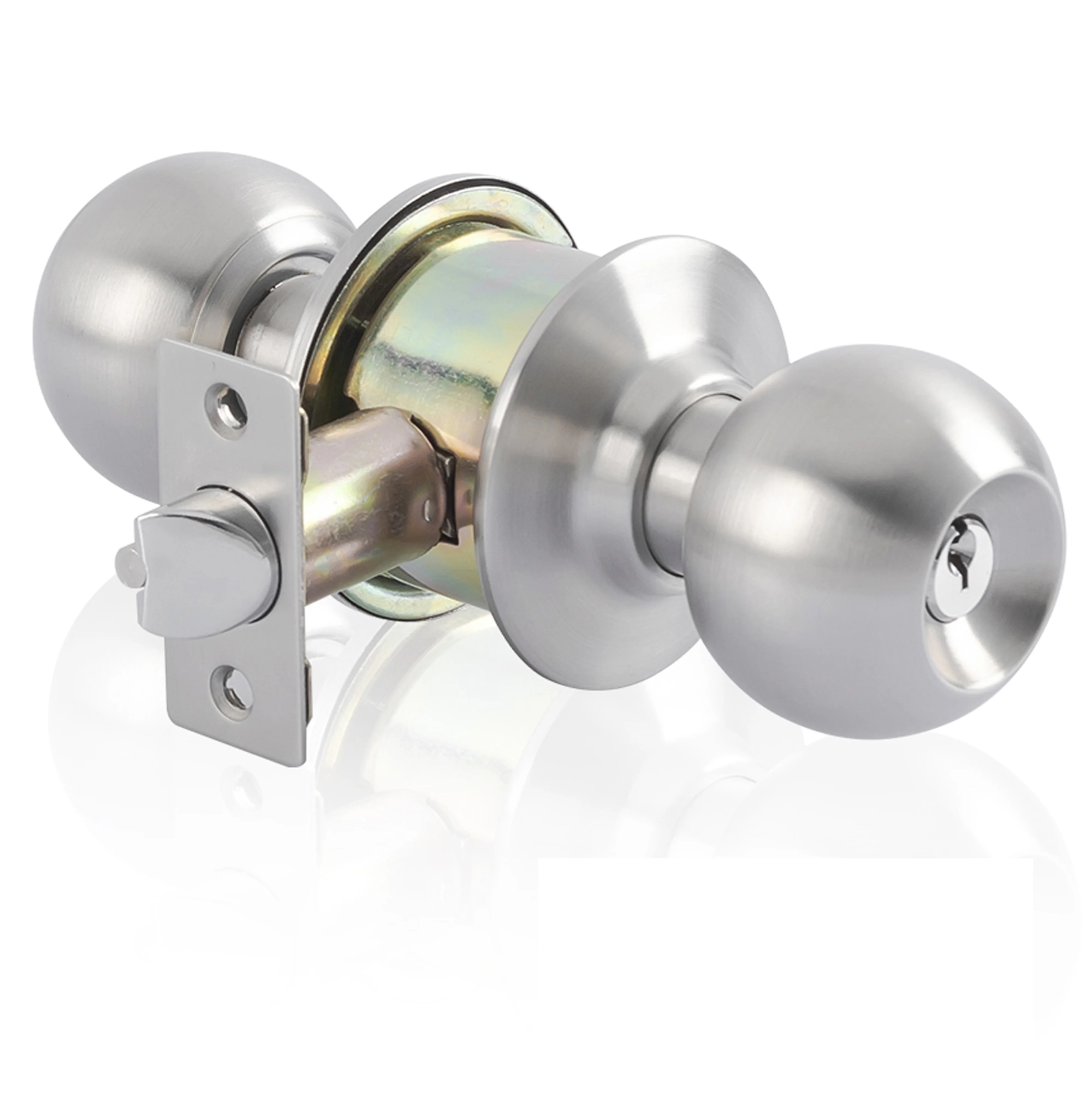 
High security stainless steel access to privacy channel hotel round knob door lock 