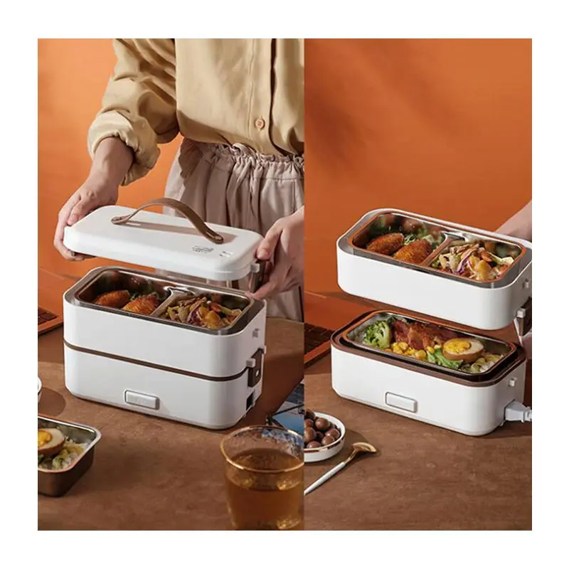 
 Портативный Ланчбокс с подогревом, электрические ланчбоксы из нержавеющей стали  