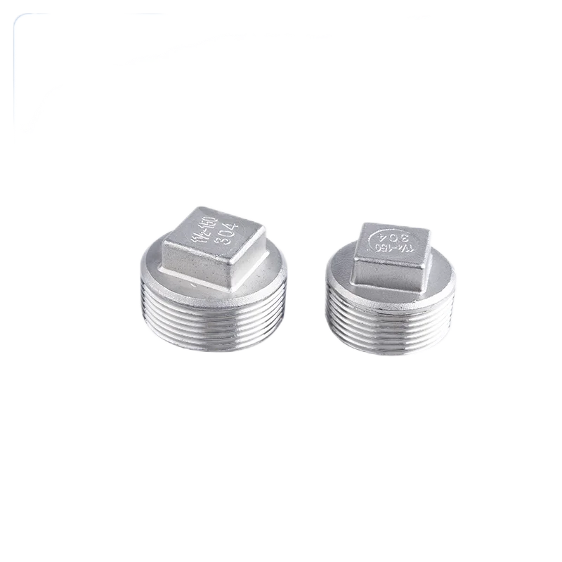 Good Quality stainless steel pipe fitting pipe cap water heating fittings pipes and and fittings Four corner plugs