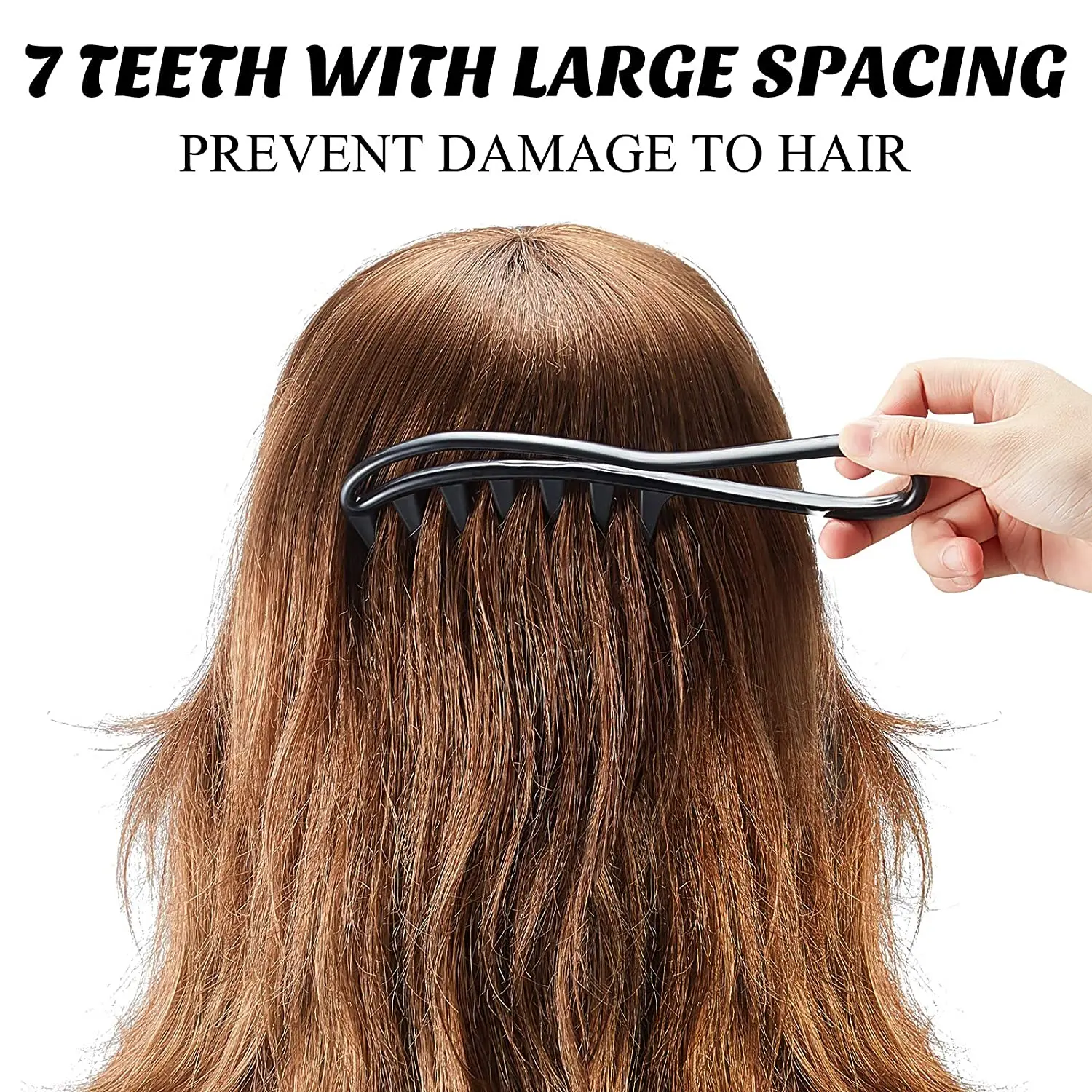 3 Pack Styling Comb Set Wide Spacing Teeth Wide Tooth Detangling Comb Shower Flexible Comb