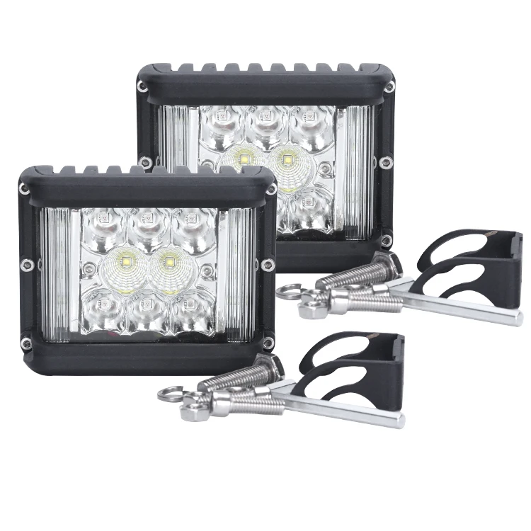 High Quality Flush Mount Led Work Light With 16Pcs*5W High Intensity Philips Leds Red Yellow White Flushing Function 80W Lamp