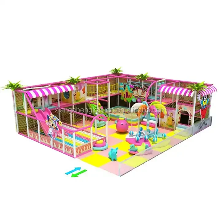 2024 new design kids soft playground candy color indoor playground for sale