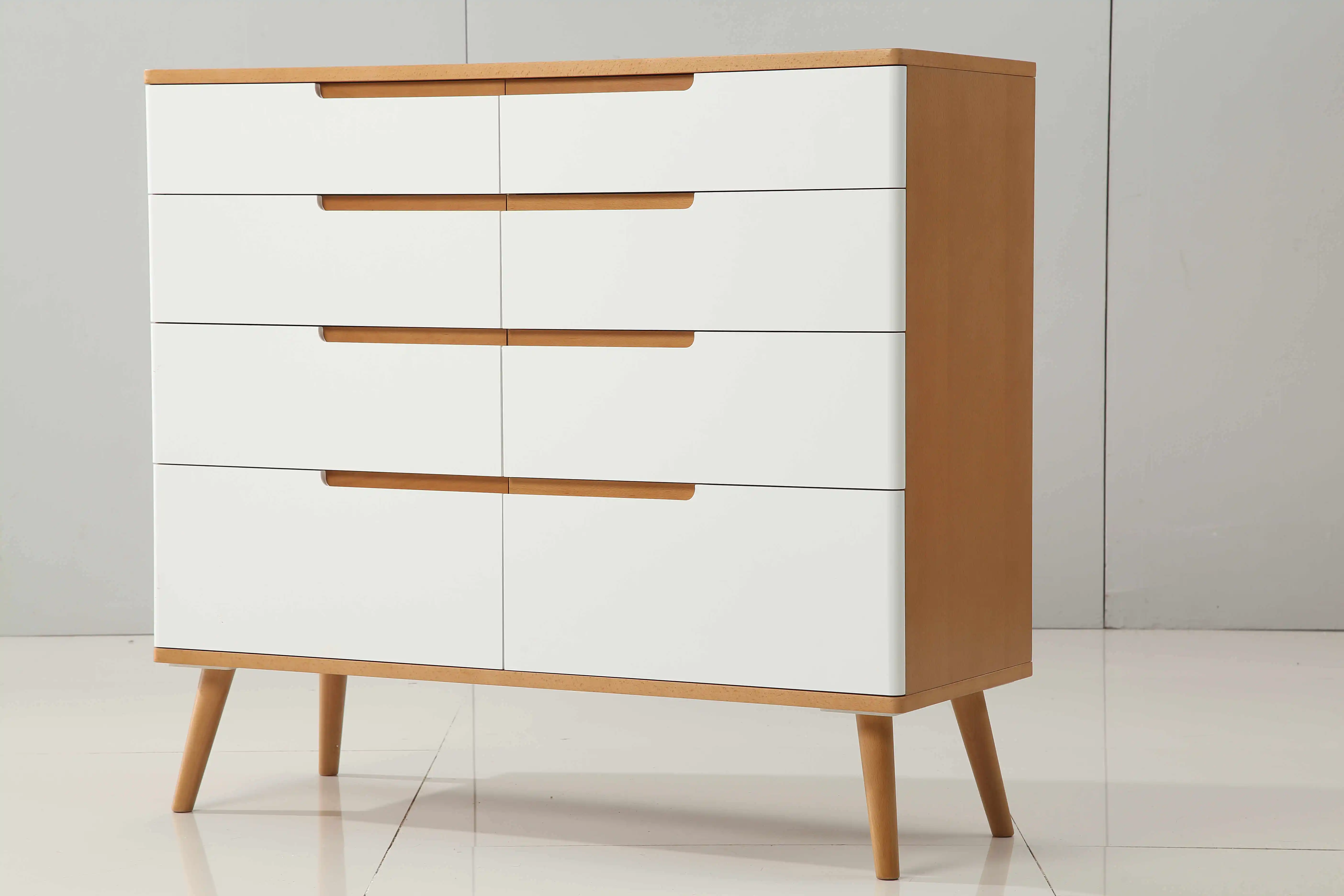 Modern Living room storage cabinet furniture double doors 8 drawers of wooden Chest