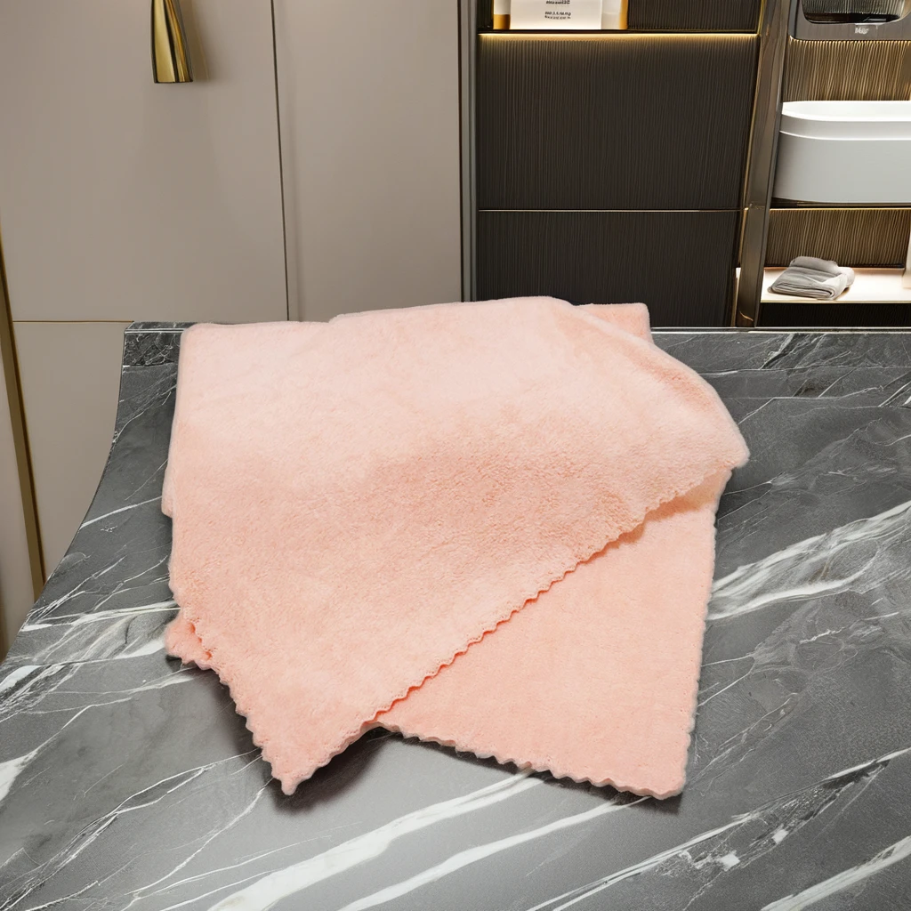 2-Piece Thickened Coral Velvet Microfiber Bath Towel Set Woven Logo Novelty Pattern Adult Gift Wholesale Knitted Techniques