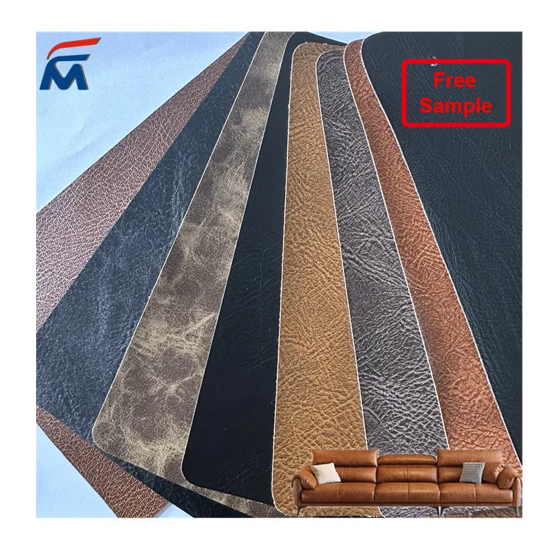 Eco Friendly PVC Fabric Faux two tone   Leather low Price Synthetic artificial Leather For Sofa furniture car seat upholstery