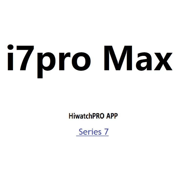 i7pro max Watch 7 Smart Watch Series 7 1.8inch i7 Heart rate Pro max  i7promax