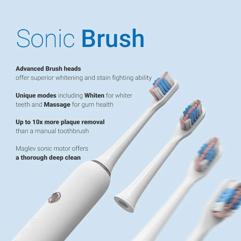 F5530C Flossing Toothbrush Pressure Sensor Sonic Toothbrush and Desktop Electric Flosser Water Floss Tooth Brush