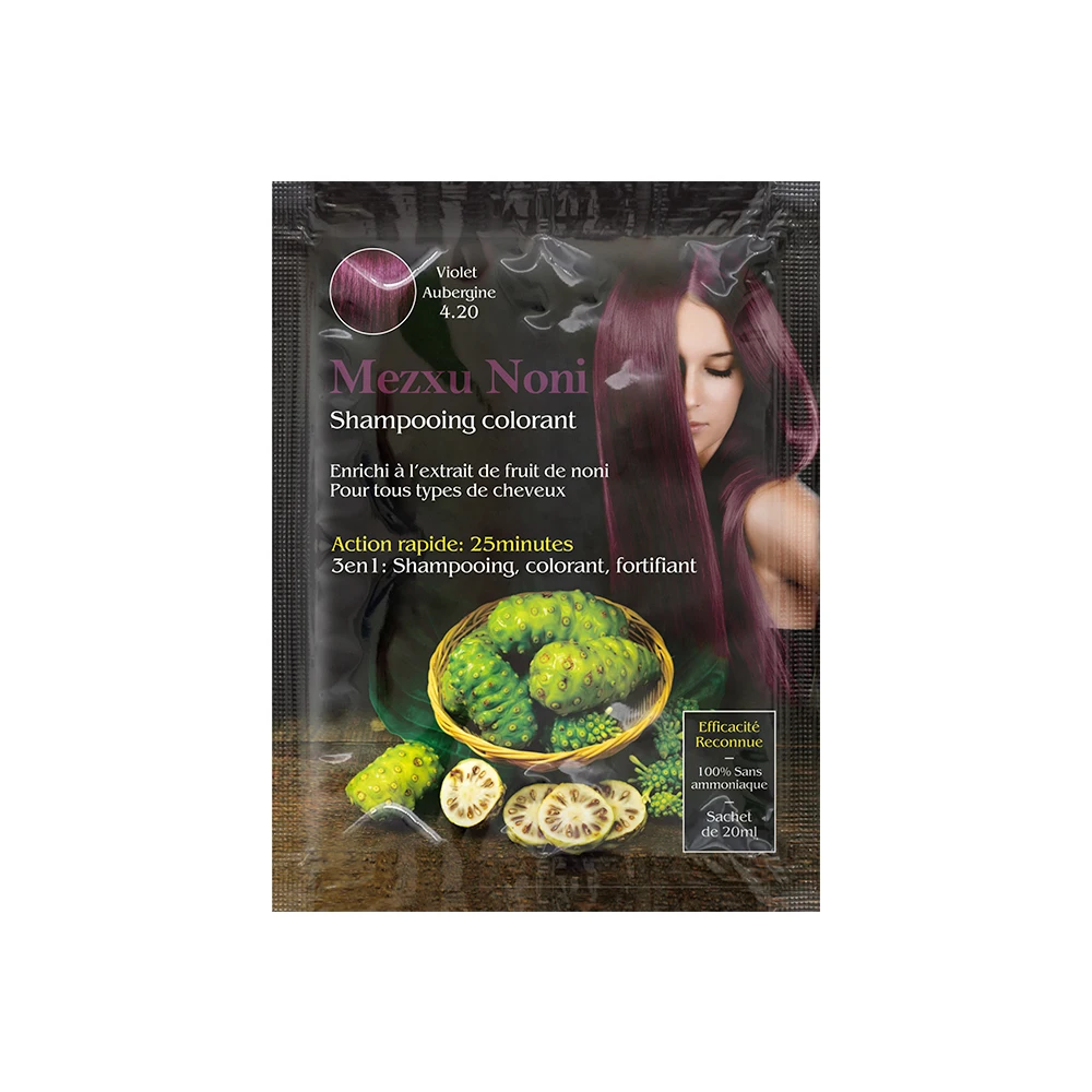 Professional Cosmetics Supplier Burgundy Red Hair Dye Shampoo Magic Hair Color Organic Hair Dye Shampoo