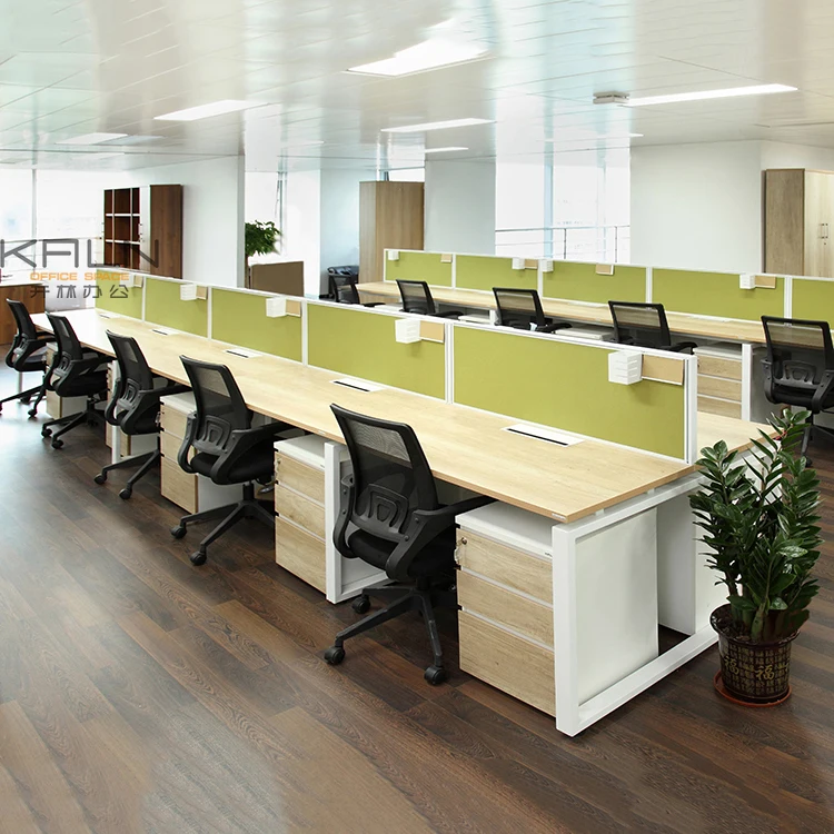 Customization Newest modern open screen  office modular cubicle 2 person workstation commercial computer desk