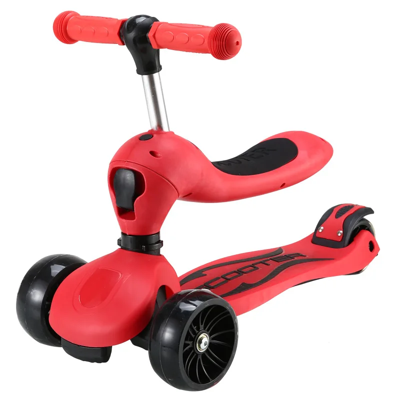 Hot sale custom Toddler Scooter 3-in-1 Kids Scooter with Flashing Wheels Adjustable Push Bar 3 Wheel Scooter for Kids