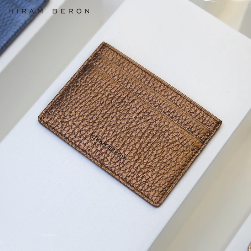 Hiram Beron Leather Mens Card Holder Wallet