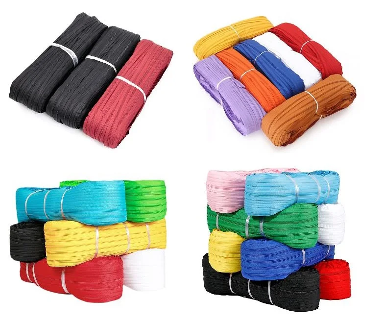 3# 5# 8# 10# Nylon Zipper Long Chain Black and Bleaching White and Color Nylon Zipper for Bag Luggage, Case, Clothes, Shoes