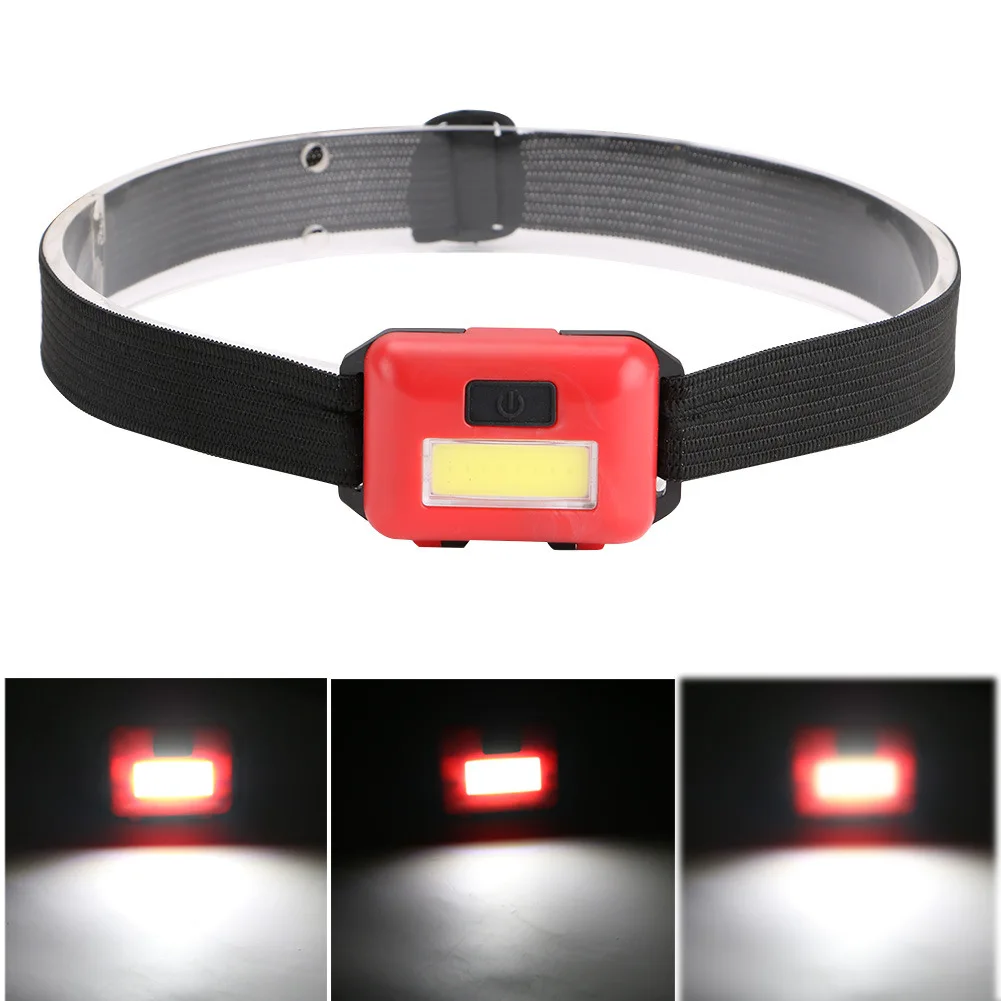Hot Sell battery Operated Waterproof Mini COB Headlight Running Fishing Camping Light emergency Headlamps
