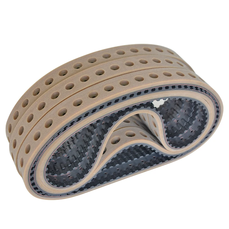 Seamless vulcanized rubber coating vacuum pulling film down belt for vffs packaging machine